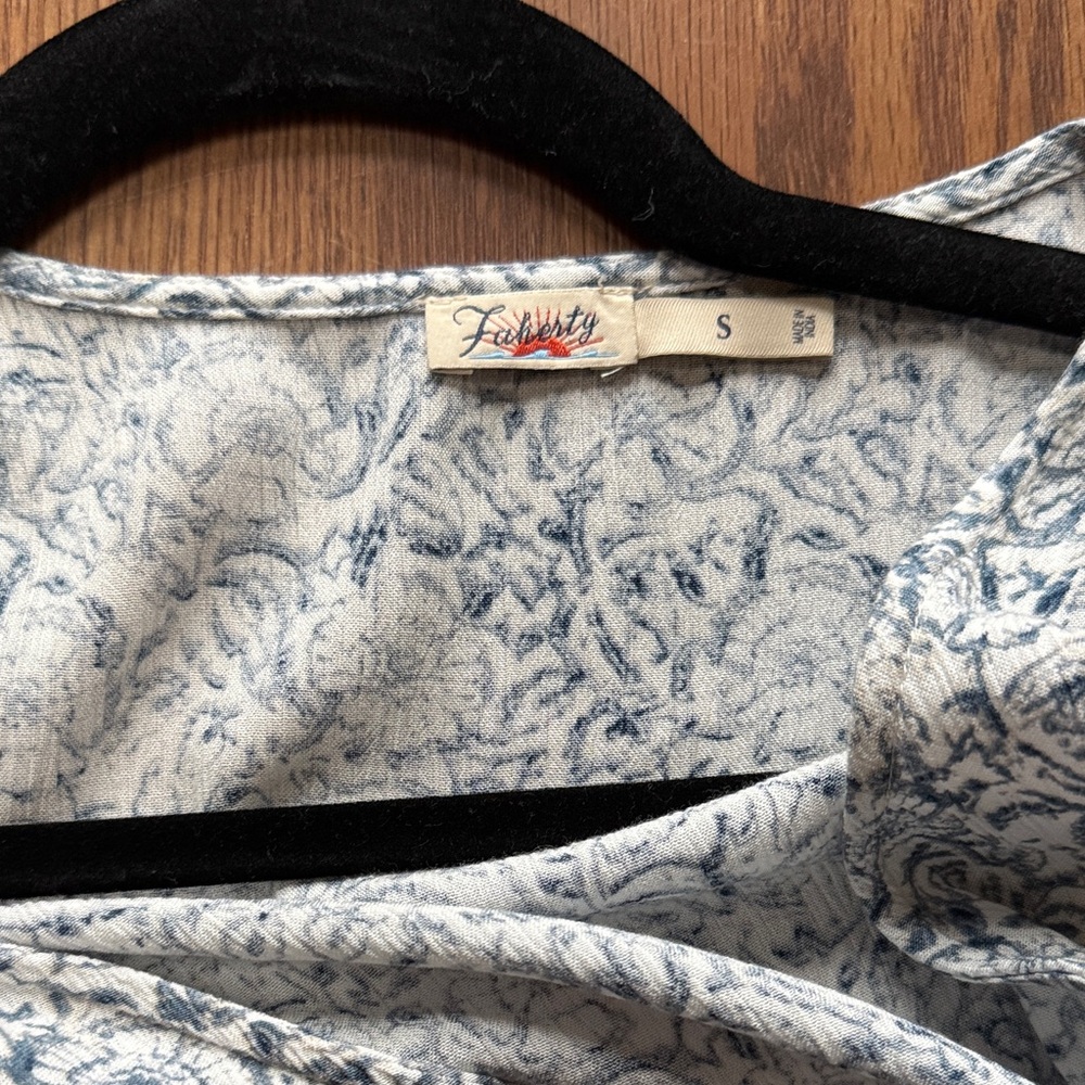 Faherty Light Blue Floral Maxi Dress - Picture 3 of 3